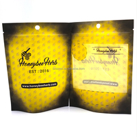 Sac ziplock refermable à impression personnalisée champignon 3.5 pochette debout résistante aux enfants sacs d'emballage de tabac à fermeture éclair