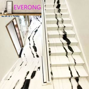 Escalier en colimaçon moderne Offre Spéciale avec couverture en marbre Intérieur Chine Panda Escalier en marbre blanc Design - Product Image 3