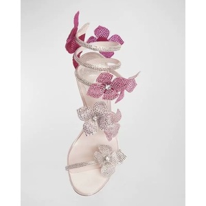 Sandali di Lusso con Cristalli a Fiore 2026, Sexy con Cinturino alla Caviglia, Tacchi a Spillo Glamour con Punta Aperta, <span class=keywords><strong>Scarpe</strong></span> da Sposa per Donne - Product Image 5