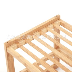 Small, solid wood, multi-layer, simple, dustproof, economical, household bamboo <b>storage</b> <b>rack</b> for doorways and home use. - Product Image 4