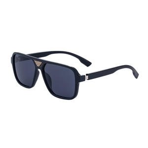 Nouvelles lunettes de soleil polarisées à monture carrée pour hommes, monture en plastique noir et métal, protection UV400, verres TAC, protection solaire extérieure - Product Image 1