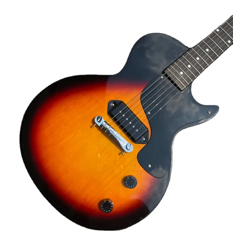 1958 Junior Double coupe réédition guitare électrique foncé Sunburst envelopper autour du cordier touche en palissandre livraison gratuite stock