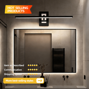 Lámpara de Pared Moderna de Aluminio Negro, Luz LED para Baño, 3500K Blanco Cálido, E27, Control por Interruptor, Montaje en Pared - Product Image 2