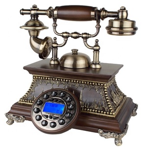 Téléphones fixes sans fil de style rétro antique de haute qualité avec cadran et écran - Product Image 5