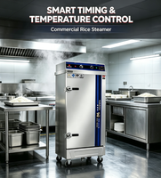 Cuiseur à riz électrique professionnel à 12 plateaux avec minuterie intelligente et contrôle de la température pour armoire commerciale en acier inoxydable