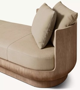 Sang trọng trong nhà bằng gỗ cao khả năng phục hồi sạch lót Polyurethane bọt đệm đơn giản da Phân đi văng - Product Image 2