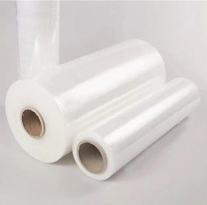 Sinyar Packing 100 Raw Material 20 Micron 80 Gauge Clear Plastic Wrap Manufacturer 50kg Lldpe Jumbo <b>Roll</b> Stretch Film - Product Image 1