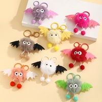 Nouveau porte-clés mignon en peluche chauve-souris, pendentif de sac, porte-clés monstre en peluche style Ins, accessoires suspendus, vente en gros