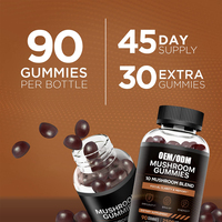 Gummies OEM Véganes au Complexe d'Extraits de Cordyceps, Reishi et Crinière de Lion, Sans Sucre, à base de Cordyceps Sinensis Brut