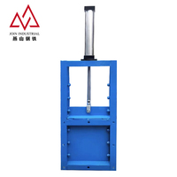 Válvula de Compuerta de Cuchilla Neumática Eléctrica Manual Deslizante de 150 lb DN500 con Asiento de EPDM y Marco de Hierro Fundido de Puerto Cuadrado para Descarga de Colector de Polvo