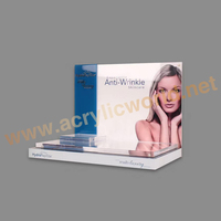 Présentoir de produits de soins personnels en Perspex, présentoir de parfum POP, présentoir de comptoir, unité de glorification en acrylique noir pour cosmétiques