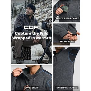เสื้อสเวตเตอร์ Tesla Gears แขนยาวแบบซิป ¼ สำหรับผู้ชาย ผ้าฟลีซ อุ่นสบาย เหมาะสำหรับใส่ลำลอง เดินป่า กิจกรรมกลางแจ้ง ระบายความชื้นได้ดี ผ้าถักแบบ Mock - Product Image 5