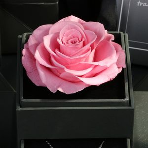 Coffret cadeau de rose unique pour les fêtes, ensemble de fleurs pouvant contenir des bijoux, joyeux anniversaire, rose rouge à grosse tête naturelle, fleur préservée - Product Image 2