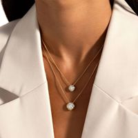 Collar de Moissanita con Bisel Festoneado, Plata 925, Chapado en Oro de 18K, Cadena de Cable, 2ct D VVS1, Certificado GRA, Uso Diario, Sin Níquel