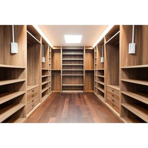 Reliable Modern Melamine Plywood with LED Light <strong>Closet</strong> Wardrobe Furniture <strong>Design</strong> Refined Outline Robust Assembly Walk in <strong>Closet</strong> - Product Image 2