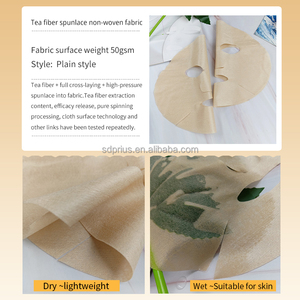 Großhandel 50gsm Tee-Faser Gesichtsmasken-Rohmaterial Gesichtsmaskenblätter mit Design für Schönheitspflege - Product Image 4