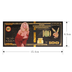 Billet de banque en plastique doré, coloré, sexy et original, design personnalisé 2026, thème anime noir, pour collection - Product Image 6