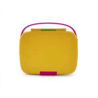 Nouvelle conception C51 – Boîte à lunch en plastique micro-ondable, colorée, scellée, pour enfants, avec 5 compartiments, double niveau et poignée, idéale pour l'école