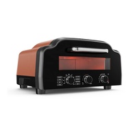 Four à pizza électrique italien portable de 13 pouces, nouveau style, 450 degrés, minuterie, multifonction, pour intérieur/extérieur