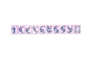 Jeu de tuiles de mahjong de luxe en acrylique, violet et rose, avec pieds pliants en métal, automatique, pour 4 joueurs, jeu pour enfants - Product Image 2