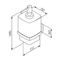 Dispensador de Jabón Líquido para Baño, Moderno, Resistente, de Pared, en Aleación de Zinc Duradera y Botella Esmerilada Recargable