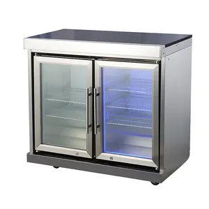 New Kitchen Design #304 Stainless Steel Waterproof Kitchen Cabinet Gas Bbq Grill Outdoor Kitchen With Sink
