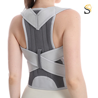 Correcteur de posture réglable SHILION, soutien dorsal respirant, ceinture d'épaule légère en spandex et nylon pour usage quotidien