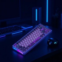 Clavier de jeu mécanique en aluminium CNC personnalisé Aflion avec RGB sans fil pour interface USB Type-C à trois modes