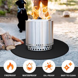 Alfombrilla Protectora Redonda para Fogatas de 36 Pulgadas, Resistente al Fuego, para Debajo de la Parrilla, de Doble Cara, Resistente al Calor, para Barbacoa - Product Image 4
