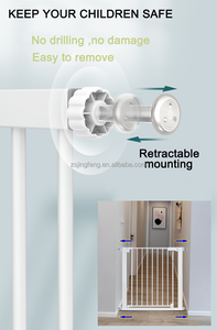 Barrière de sécurité pour bébé à fermeture automatique, clôture métallique, barrières de sécurité pour enfants, installation facile, barrière pour escalier, barrière pour animaux domestiques, barrière pour chiens, barrière de sécurité pour enfants - Product Image 4