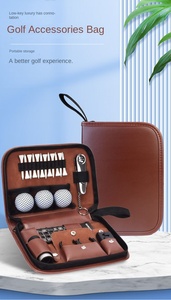 Wholesale Golf <b>Tool</b> <b>Kit</b> <b>Bag</b> | Waterproof PU Leather with Range Finder Divot Repair Club Cleaning Accessories Set - Product Image 3