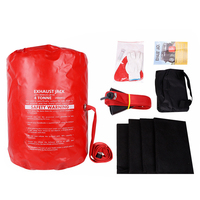 Cric gonflable souple tout-terrain de 4 tonnes, hauteur 50 cm, couleur rouge/orange, pour SUV, voiture, camion, secours