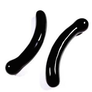 Made in China Schwarzer Obsidian <span class=keywords><strong>17</strong></span>-18cm Zauberstab für Frauen Körper massage Straight Stick - Product Image 2
