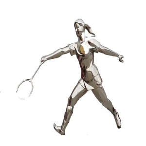 大きなステンレス鋼思考男彫刻金属男彫刻像 - Product Image 5