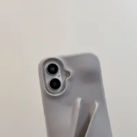 Nouvelle Coque de Téléphone Portable Couleur Bonbon Tendance avec Support Rouge à Lèvres Intégré pour iPhone 17 11 12 13 14 15 16 Pro Max – Housse Souple en Silicone