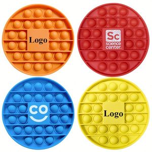 Custom Logo Printed Silicone for Toy-Push It <b>Bubble</b> Fidget Sensory Toy for <b>Kids</b> Promotional Gift Mix Color OEM Available - Product Image 1
