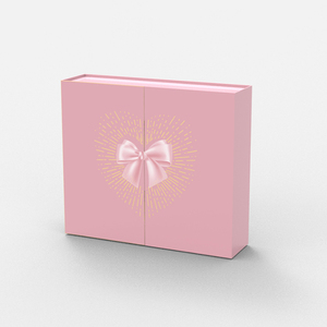 Boîtes d'emballage pliantes personnalisées, boîte cadeau magnétique rose de luxe, logo, boîte rigide en carton, style <span class=keywords><strong>livre</strong></span> - Product Image 2