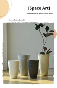 Maceta de Plástico con Acabado Perlado y Textura Martillada, Elegante y Reforzada, para Interiores, Sala de Estar, Balcón u Oficina - Product Image 2