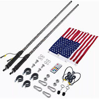 Lampe de sécurité LED multicolore pour voiture, effet de poursuite 360° °   Antenne flexible pour drapeau, lampe pour ATV, UTV, RZR, tout-terrain