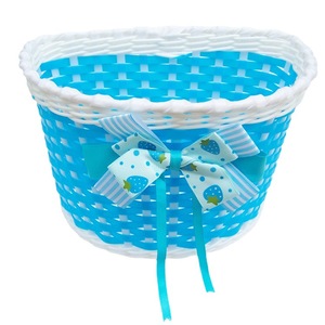 Cesta de Plástico Tejido Duradero para Scooter Infantil, Contenedor de Almacenamiento Delantero para Bicicleta, Accesorio de Ciclismo Hecho a Mano y Colorido - Product Image 3