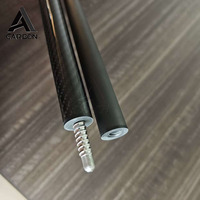 Queues de billard sur mesure OEM, 11,8 mm, 12,4 mm, 12,8 mm, 13,0 mm, en fibre de carbone