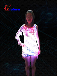 2022 elegante e programmabile t-Shirt a Led abito da ballo Discoball Costume Sexy per adulti <span class=keywords><strong>Dj</strong></span> Dance abbigliamento - Product Image 5