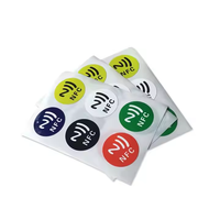 Etiqueta NFC Mini RFID de PVC Personalizada, Impermeable, NTA 213/215/216, 13.56MHz, con Código QR 1K, Anti-falsificación, para Pagos en Hoteles, 25mm