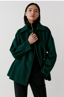 Wol lembut campuran seksi rajutan putih wanita poliester menghadapi pakaian desain baru Blazer penjualan laris jaket wol wanita bulu wol