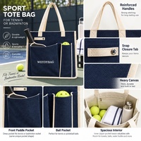 Sac de sport multifonction en toile premium pour raquettes de tennis, pickleball et badminton, avec doubles poches pour raquettes et balles, personnalisable avec logo OEM, direct usine