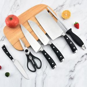 Ensemble de couteaux de cuisine 2023, traversin forgé avec <span class=keywords><strong>ciseaux</strong></span> et bloc en <span class=keywords><strong>bois</strong></span>, offre spéciale - Product Image 2