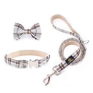 प्रत्यक्ष कारखाने सन पालतू कुत्ते कॉलर शुद्ध प्राकृतिक सड़ सकने सामग्री पर्यावरण के अनुकूल सन कुत्ते कॉलर और पट्टा सेट - Product Image 1