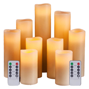 Party Dots 9 stuks vlamloze LED-kaarsen 2 afstandsbedieningen Elektrisch Kerstmis Nieuwjaar Halloween Ramadan Terug naar schooldecoratie - Product Image 4