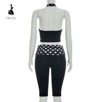 Nouveautés été 2026 : Ensembles de shorts patchwork à pois pour femmes