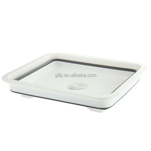 Colador Plegable de Plástico GILLY con Asa de Silicona y Válvula de Agua, Colador de Verduras Ecológico para <span class=keywords><strong>Fregadero</strong></span> - Product Image 2